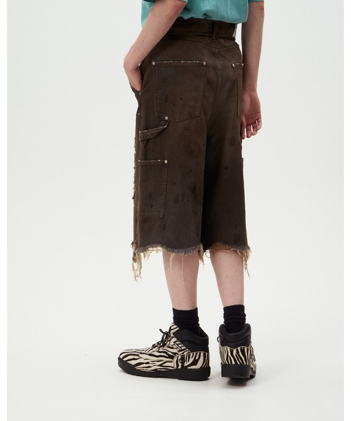 DISCOVERED(ディスカバード)の「DOUBLE KNEE DENIM SHORTS(デニムパンツ・メンズ・ブラック/インディゴブルー・LARGE/SMALL)」の14枚目の写真
