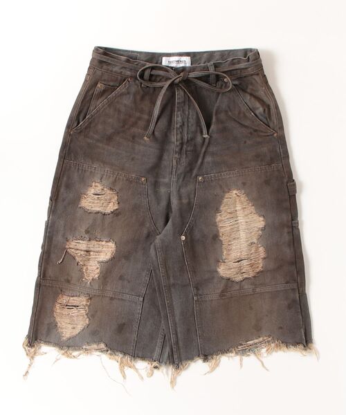 DISCOVERED(ディスカバード)の「DOUBLE KNEE DENIM SHORTS(デニムパンツ・メンズ・ブラック/インディゴブルー・LARGE/SMALL)」の5枚目の写真