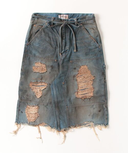DISCOVERED(ディスカバード)の「DOUBLE KNEE DENIM SHORTS(デニムパンツ・メンズ・ブラック/インディゴブルー・LARGE/SMALL)」の4枚目の写真