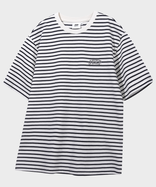 JEEP(ジープ)の「JEEP ストライプ半袖Tシャツ (JR5TSU122NA)(Tシャツ/カットソー・レディース・その他・SMALL/MEDIUM/LARGE/X-LARGE/2XL)」の2枚目の写真