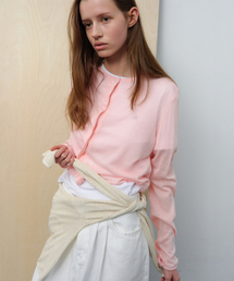 Light Linen Cardigan - Colar Pink