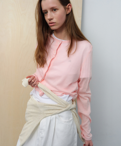 LEVAR(レバー)の「Light Linen Cardigan - Colar Pink(ニット/セーター・レディース・その他・FREE)」の1枚目の写真