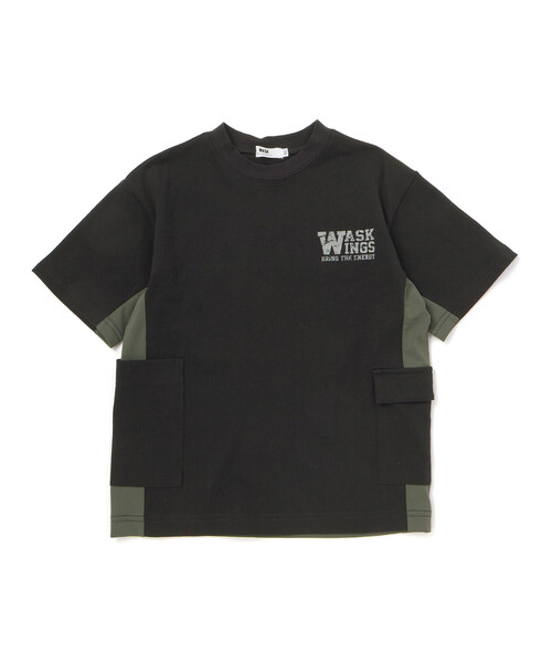 WASK(ワスク)の「【接触冷感】メッシュ切替 ビッグシルエットTシャツ(Tシャツ/カットソー・キッズ・グレー/ブラック・150cm/140cm/160cm)」の12枚目の写真