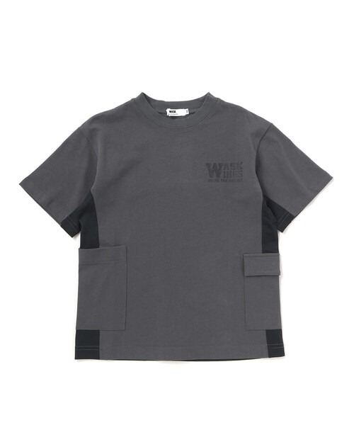 WASK(ワスク)の「【接触冷感】メッシュ切替 ビッグシルエットTシャツ(Tシャツ/カットソー・キッズ・グレー/ブラック・150cm/140cm/160cm)」の14枚目の写真