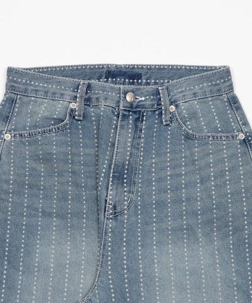Figments(フィグメンツ)の「スターストライプワークデニム(デニムパンツ・レディース・インディゴブルー・SMALL/MEDIUM/LARGE)」の8枚目の写真