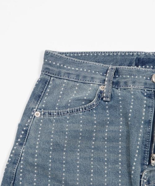 Figments(フィグメンツ)の「スターストライプワークデニム(デニムパンツ・レディース・インディゴブルー・SMALL/MEDIUM/LARGE)」の10枚目の写真