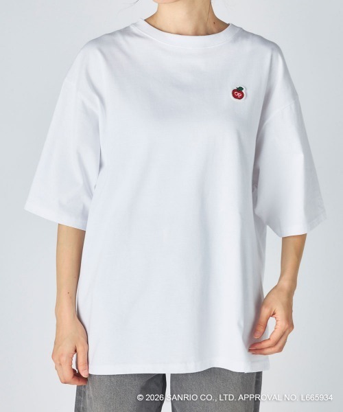 ハローキティコラボ（ハローキティコラボ）の「【Ocean Pacific×ハローキティ】レディースハローキティ×OP ビッグTシャツ　バックプリント（Tシャツ/カットソー・レディース・ホワイト/ブルー/チャコールグレー・LARGE/X-LARGE/MEDIUM）」の13枚目の写真