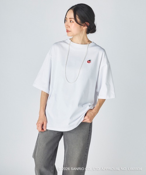 ハローキティコラボ（ハローキティコラボ）の「【Ocean Pacific×ハローキティ】レディースハローキティ×OP ビッグTシャツ　バックプリント（Tシャツ/カットソー・レディース・ホワイト/ブルー/チャコールグレー・LARGE/X-LARGE/MEDIUM）」の21枚目の写真