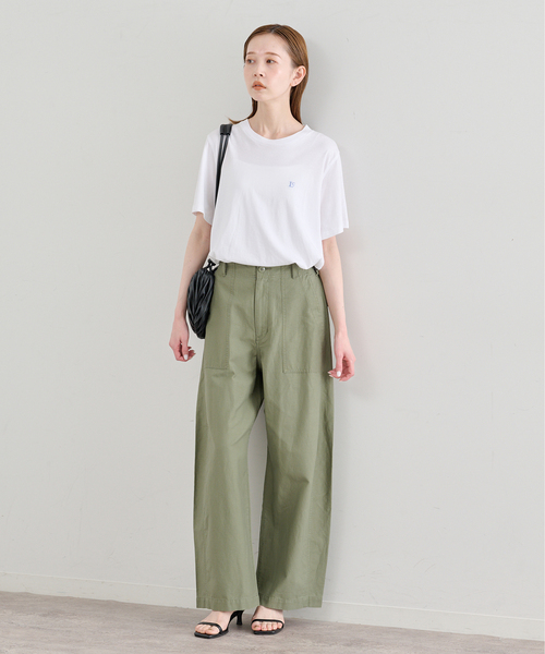LOW CLASSIC（ロウ　クラシック）の「LOW CLASSIC Lc / ロウ クラシック エルシー Lc BASIC T-SHIRT（Tシャツ/カットソー・レディース・ホワイト/ブラック・SMALL）」の3枚目の写真