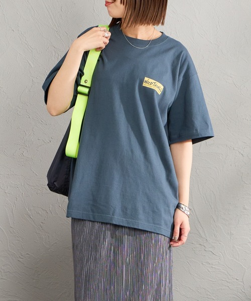 WILD THINGS（ワイルドシングス）の「[WILD THINGS/ワイルドシングス] 80S CLIMBER バックプリント ショートスリーブTシャツ（Tシャツ/カットソー・レディース・ブラック/ホワイト/ネイビー・M/L/XL）」の22枚目の写真