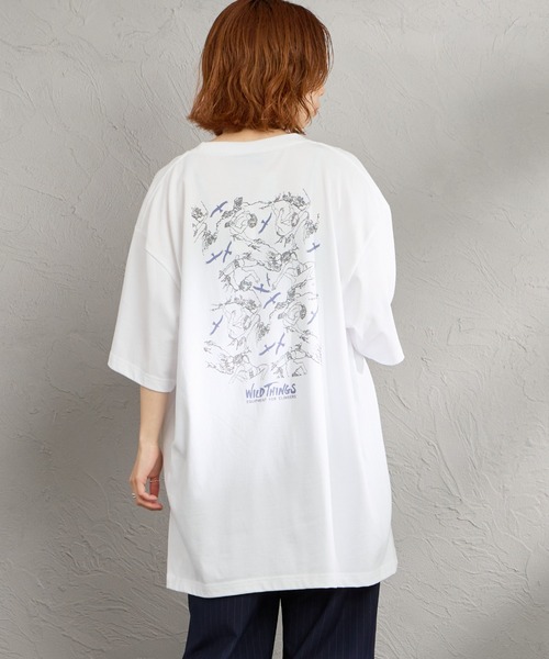 WILD THINGS（ワイルドシングス）の「[WILD THINGS/ワイルドシングス] 80S CLIMBER バックプリント ショートスリーブTシャツ（Tシャツ/カットソー・レディース・ブラック/ホワイト/ネイビー・M/L/XL）」の18枚目の写真