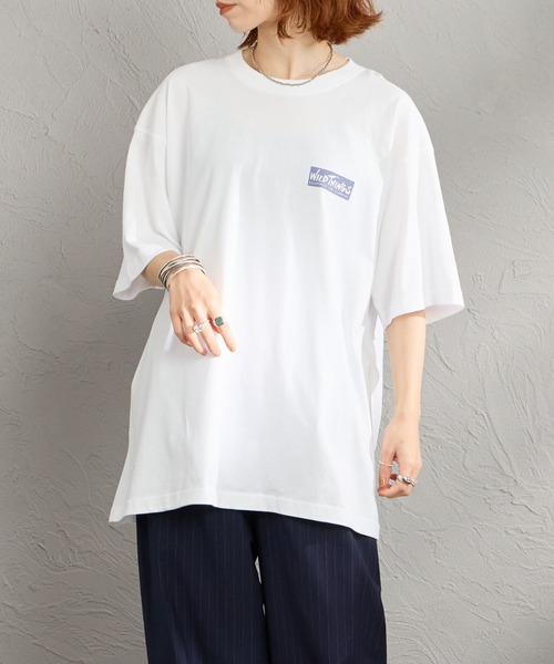 WILD THINGS（ワイルドシングス）の「[WILD THINGS/ワイルドシングス] 80S CLIMBER バックプリント ショートスリーブTシャツ（Tシャツ/カットソー・レディース・ブラック/ホワイト/ネイビー・M/L/XL）」の13枚目の写真