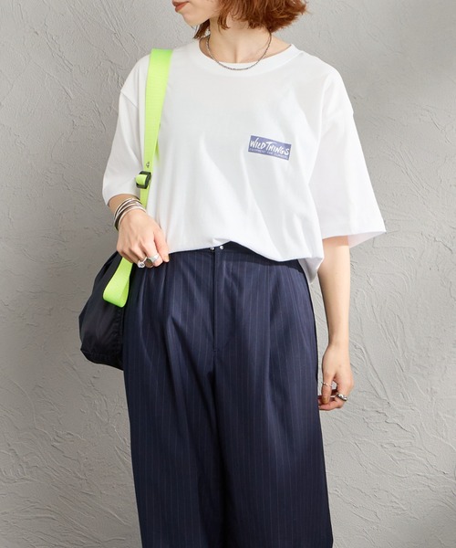 WILD THINGS（ワイルドシングス）の「[WILD THINGS/ワイルドシングス] 80S CLIMBER バックプリント ショートスリーブTシャツ（Tシャツ/カットソー・レディース・ブラック/ホワイト/ネイビー・M/L/XL）」の6枚目の写真