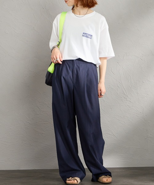 WILD THINGS（ワイルドシングス）の「[WILD THINGS/ワイルドシングス] 80S CLIMBER バックプリント ショートスリーブTシャツ（Tシャツ/カットソー・レディース・ブラック/ホワイト/ネイビー・M/L/XL）」の8枚目の写真