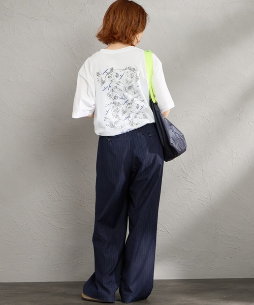 WILD THINGS（ワイルドシングス）の「[WILD THINGS/ワイルドシングス] 80S CLIMBER バックプリント ショートスリーブTシャツ（Tシャツ/カットソー・レディース・ブラック/ホワイト/ネイビー・M/L/XL）」の9枚目の写真