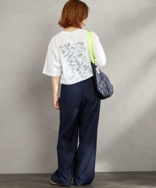 WILD THINGS（ワイルドシングス）の「[WILD THINGS/ワイルドシングス] 80S CLIMBER バックプリント ショートスリーブTシャツ（Tシャツ/カットソー・レディース・ブラック/ホワイト/ネイビー・M/L/XL）」の4枚目の写真