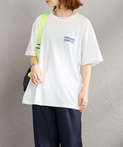 WILD THINGS（ワイルドシングス）の「[WILD THINGS/ワイルドシングス] 80S CLIMBER バックプリント ショートスリーブTシャツ（Tシャツ/カットソー・レディース・ブラック/ホワイト/ネイビー・M/L/XL）」の10枚目の写真
