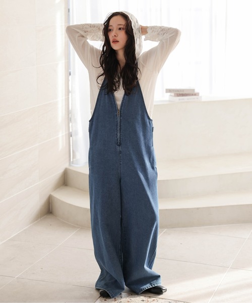AMELY(エミリー)の「レースニットフーディートップス(その他トップス・レディース・オフホワイト・L/M)」の4枚目の写真