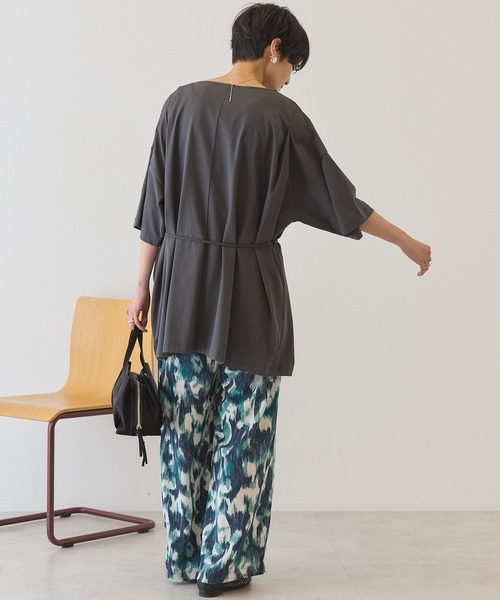 AMERICAN HOLIC(アメリカンホリック)の「【接触冷感・2WAY】バックタックチュニック(Tシャツ/カットソー・レディース・チャコールグレー/オフホワイト/ミント/オレンジ・FREE)」の21枚目の写真