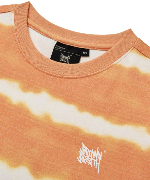 BROWNBREATH KIDS(ブラウンブレスキッズ)の「KIDS DYEING STRIPE TAG TEE - ORANGE(Tシャツ/カットソー・レディース・その他・110/120/130/140/150)」の4枚目の写真