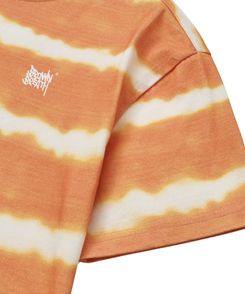 BROWNBREATH KIDS(ブラウンブレスキッズ)の「KIDS DYEING STRIPE TAG TEE - ORANGE(Tシャツ/カットソー・レディース・その他・110/120/130/140/150)」の5枚目の写真