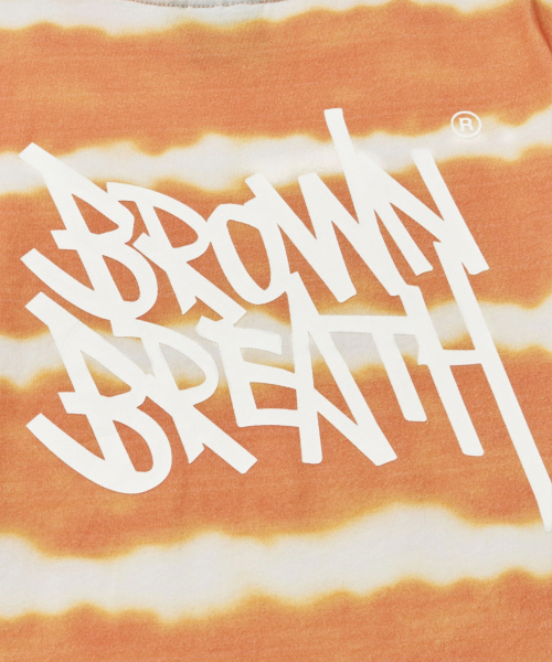 BROWNBREATH KIDS(ブラウンブレスキッズ)の「KIDS DYEING STRIPE TAG TEE - ORANGE(Tシャツ/カットソー・レディース・その他・110/120/130/140/150)」の6枚目の写真