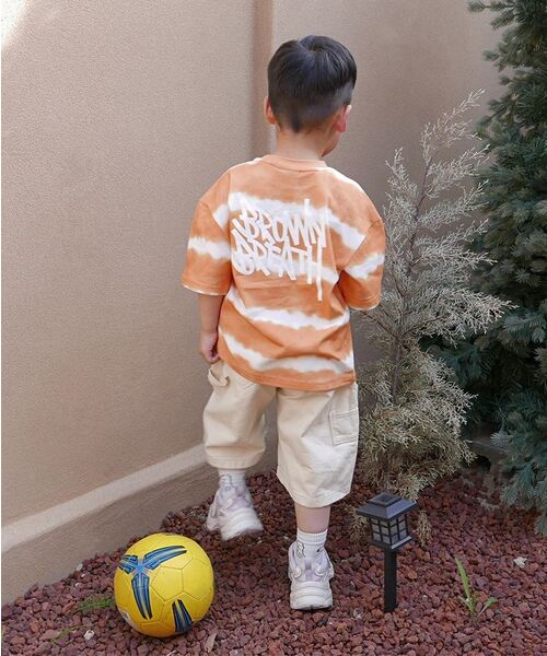 BROWNBREATH KIDS(ブラウンブレスキッズ)の「KIDS DYEING STRIPE TAG TEE - ORANGE(Tシャツ/カットソー・レディース・その他・110/120/130/140/150)」の11枚目の写真