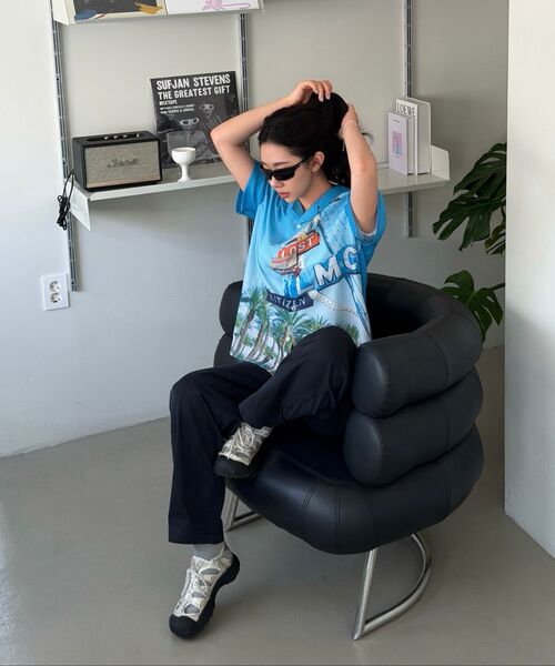 LMCの「GRAPHIC SHORT-SLV SHIRT blue(シャツ/ブラウス・レディース・その他・1/2)」の5枚目の写真