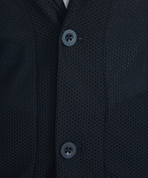 ABAHOUSE GRAY（アバハウスグレイ）の「【接触冷感】ハニカムメッシュ ショールブルゾン/ジャケット（ブルゾン・メンズ・ブラック/モカ/ネイビー・46/48/50）」の18枚目の写真