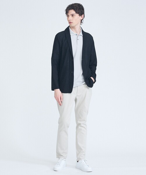 ABAHOUSE GRAY（アバハウスグレイ）の「【接触冷感】ハニカムメッシュ ショールブルゾン/ジャケット（ブルゾン・メンズ・ブラック/モカ/ネイビー・46/48/50）」の21枚目の写真