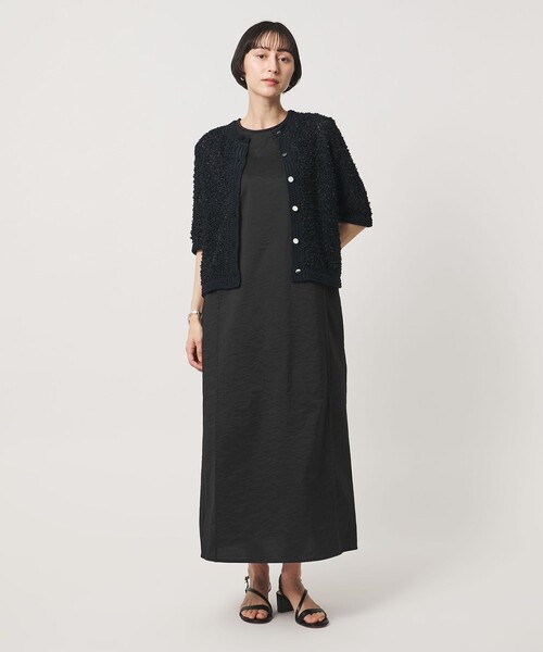 UNITED ARROWS（ユナイテッドアローズ）の「シアー レイヤード ノースリーブ ワンピース（ワンピース・レディース・ホワイト/ブラック・38/36）」の5枚目の写真