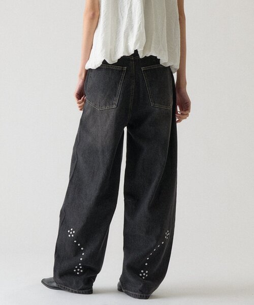 goocy（グーシー）の「スタッズアシメカーブデニム（デニムパンツ・レディース・ブルー系その他/グレー・SMALL/MEDIUM）」の8枚目の写真
