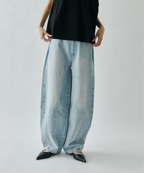 goocy（グーシー）の「スタッズアシメカーブデニム（デニムパンツ・レディース・ブルー系その他/グレー・SMALL/MEDIUM）」の14枚目の写真