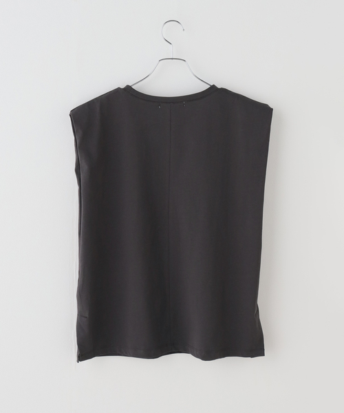 B.C STOCK(ベーセーストック)の「《追加》手洗い可 / 3D箔プリントTEE(Tシャツ/カットソー・レディース・アイボリー/チャコールグレー/ウッド・FREE)」の8枚目の写真