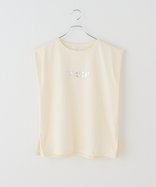 B.C STOCK(ベーセーストック)の「《追加》手洗い可 / 3D箔プリントTEE(Tシャツ/カットソー・レディース・アイボリー/チャコールグレー/ウッド・FREE)」の16枚目の写真