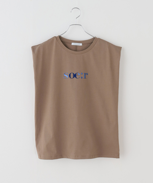 B.C STOCK(ベーセーストック)の「《追加》手洗い可 / 3D箔プリントTEE(Tシャツ/カットソー・レディース・アイボリー/チャコールグレー/ウッド・FREE)」の18枚目の写真