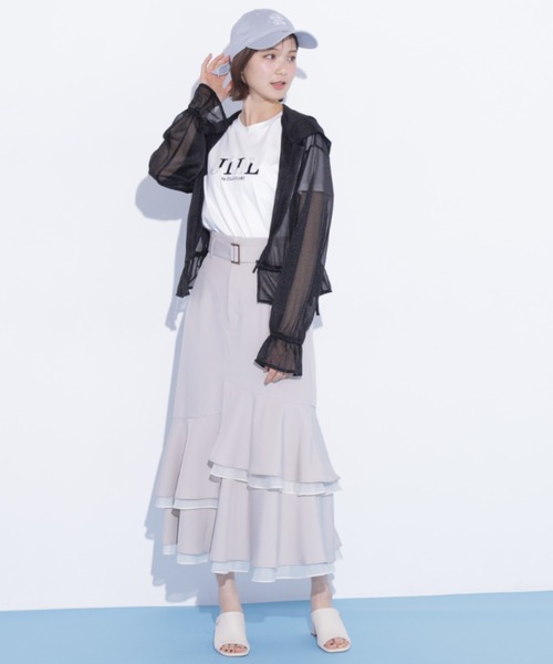 JILL by JILL STUART(ジルバイジルスチュアート)の「シアーパーカー(パーカー・レディース・ブラック/ホワイト/グレー・FREE)」の22枚目の写真