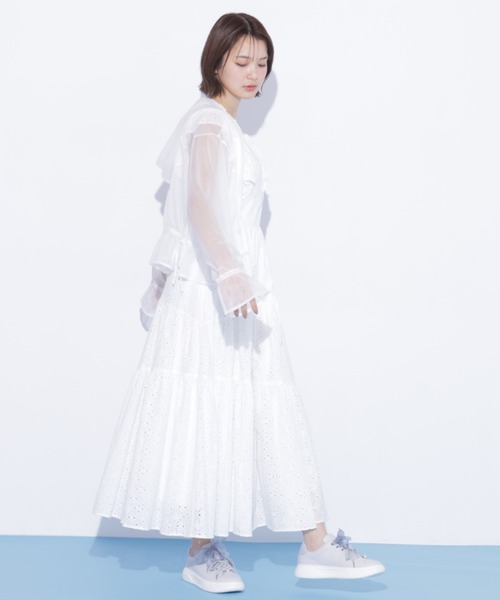 JILL by JILL STUART(ジルバイジルスチュアート)の「シアーパーカー(パーカー・レディース・ブラック/ホワイト/グレー・FREE)」の14枚目の写真
