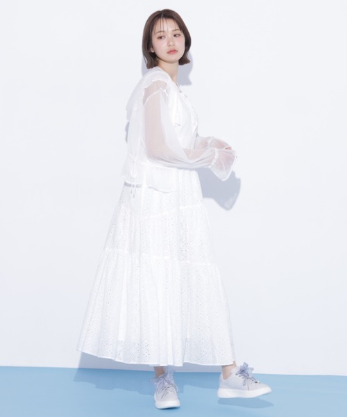 JILL by JILL STUART(ジルバイジルスチュアート)の「シアーパーカー(パーカー・レディース・ブラック/ホワイト/グレー・FREE)」の13枚目の写真