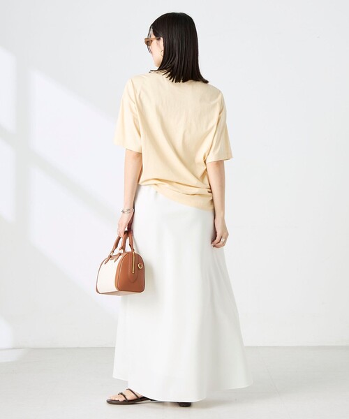 NOLLEY’S Sophi（ノーリーズソフィ）の「ウォッシャブル72/2超長綿オーバーサイズT（Tシャツ/カットソー・レディース・ホワイト/イエロー/チャコールグレー・FREE）」の19枚目の写真
