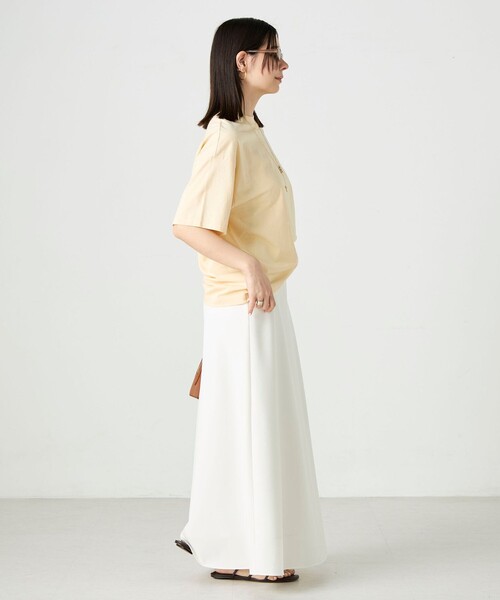 NOLLEY’S Sophi（ノーリーズソフィ）の「ウォッシャブル72/2超長綿オーバーサイズT（Tシャツ/カットソー・レディース・ホワイト/イエロー/チャコールグレー・FREE）」の21枚目の写真