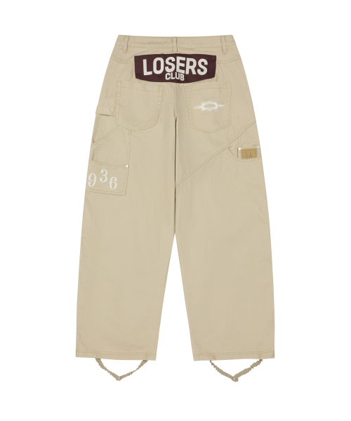 LOSERS CLUB(ルーザーズクラブ)の「ダブルニデミジカーペンターワイドコットンパンツベージュ(デニムパンツ・レディース・その他・XL)」の6枚目の写真