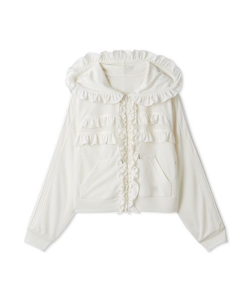 FURFUR(ファーファー)の「【LUMISHADE】UVカットフリルパーカー〈接触冷感〉(パーカー・レディース・ホワイト/ライトブルー/ブラック・F)」の21枚目の写真
