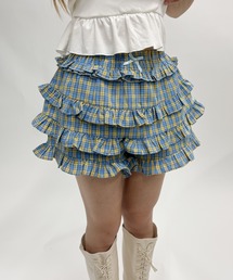 HOOK for girls チェックティアード × フリルレイヤード キュロット (SS)