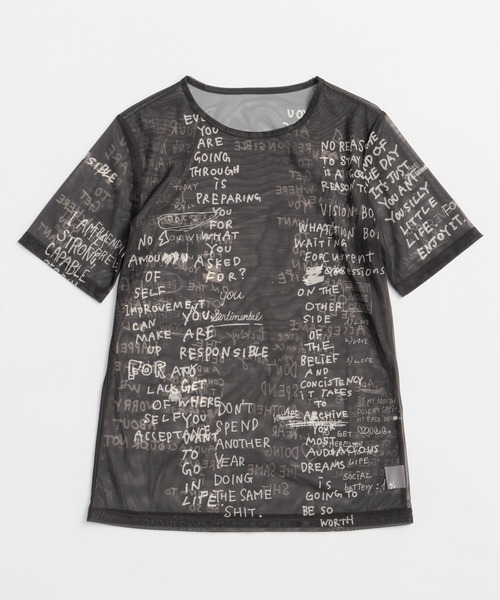 MAISON SPECIAL（メゾンスペシャル）の「Hand Logo Mesh T-Shirt/ハンドロゴメッシュTシャツ（Tシャツ/カットソー・レディース・ブラック/ホワイト/レッド・FREE）」の20枚目の写真