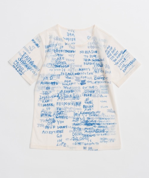MAISON SPECIAL（メゾンスペシャル）の「Hand Logo Mesh T-Shirt/ハンドロゴメッシュTシャツ（Tシャツ/カットソー・レディース・ブラック/ホワイト/レッド・FREE）」の21枚目の写真