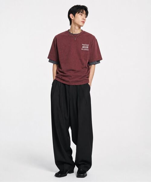 LENGAGEMENT(ランガージュマン)の「Agir Salt Wash Crop Short Sleeve T-Shirt (Mocha)(Tシャツ/カットソー・レディース・モカ・1/2)」の7枚目の写真