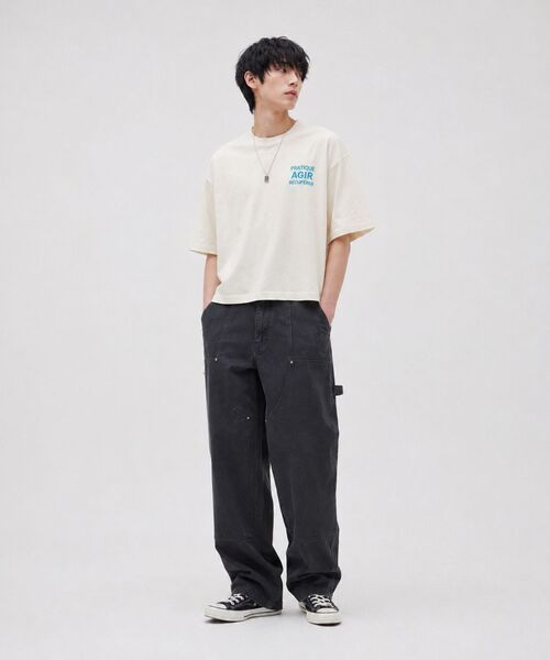 LENGAGEMENT(ランガージュマン)の「Agir Salt Wash Crop Short Sleeve T-Shirt (Mocha)(Tシャツ/カットソー・レディース・モカ・1/2)」の8枚目の写真