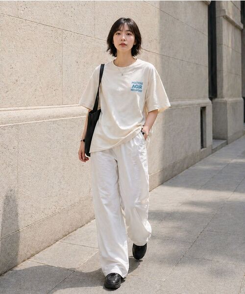 LENGAGEMENT(ランガージュマン)の「Agir Salt Wash Crop Short Sleeve T-Shirt (Mocha)(Tシャツ/カットソー・レディース・モカ・1/2)」の17枚目の写真