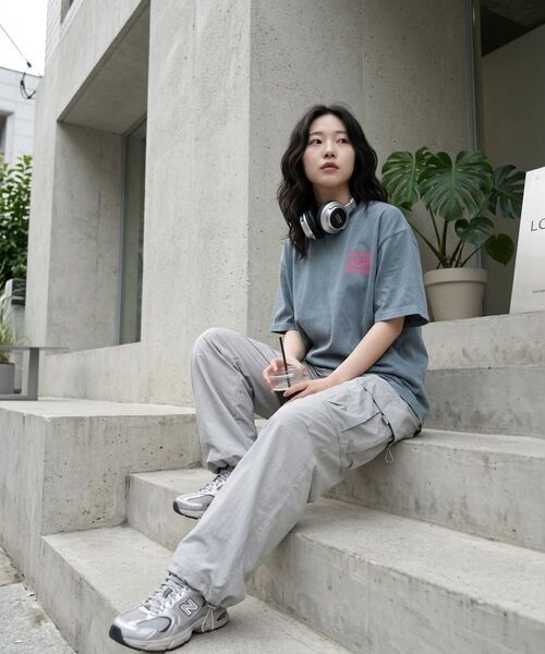 LENGAGEMENT(ランガージュマン)の「Agir Salt Wash Crop Short Sleeve T-Shirt (Mocha)(Tシャツ/カットソー・レディース・モカ・1/2)」の20枚目の写真